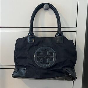 Tory Burch Ella Nylon Black Tote Bag